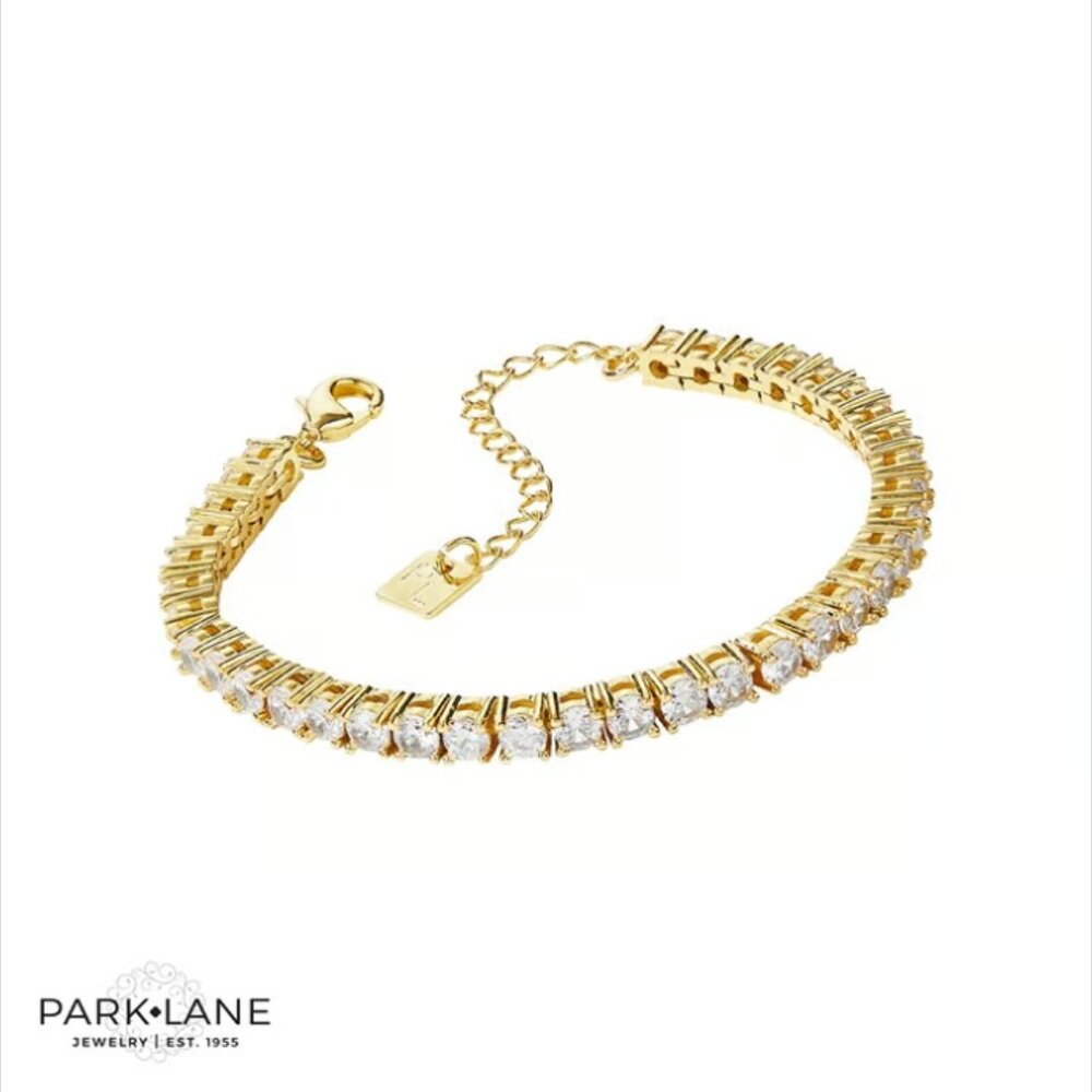 Park Lane Gold Micro Impression Tennis Bracelet